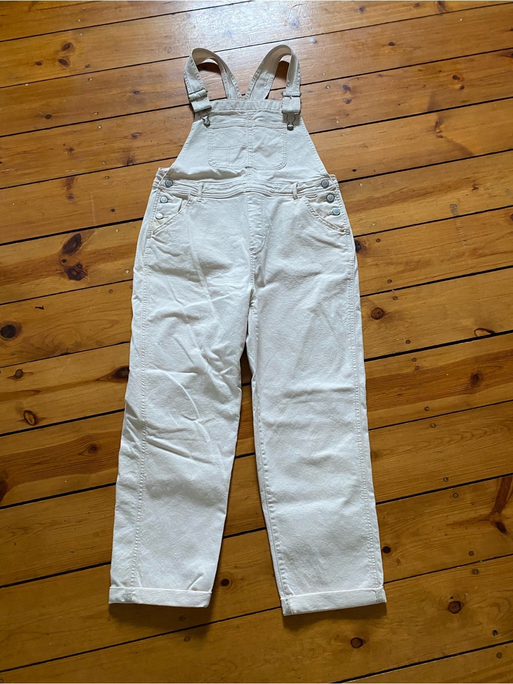 Sonoma Cream Denim Overalls size small
